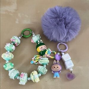 Labubu bag charms keychains
